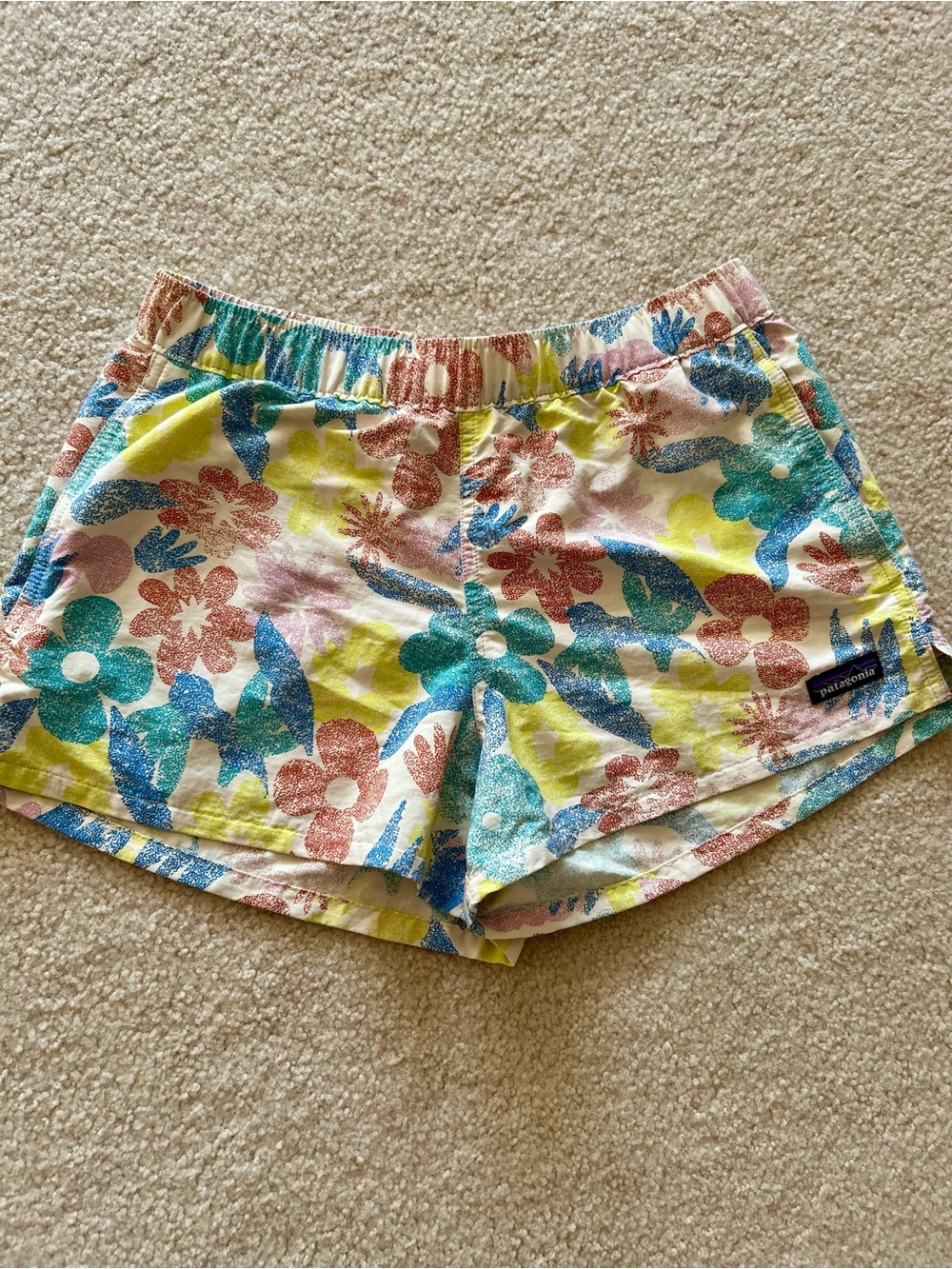 Patagonia Channeling Spring Women’s Barely Baggies Shorts XS EUC